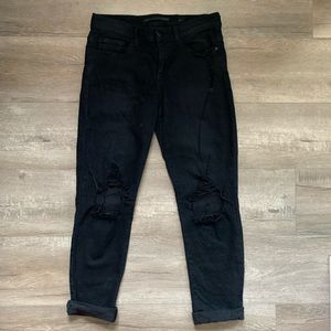 BLACK LABEL Ripped Black Jeans